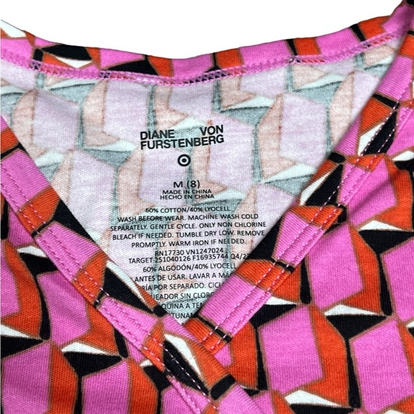 DVF for Target Kids Short Sleeve set of 2 Modern Geo faux wrap dress size M (8) - Picture 2 of 8